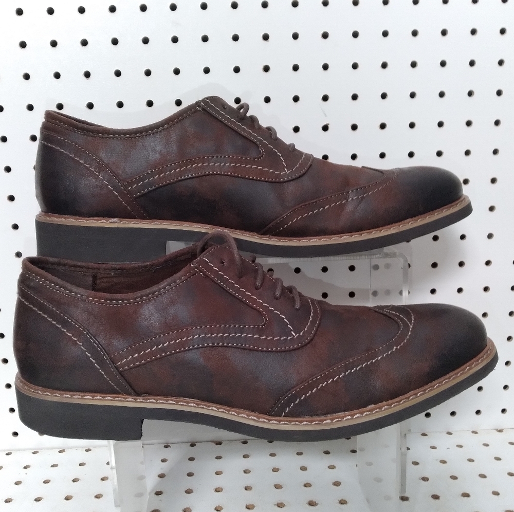 Deer Stags | Brown Shoes | Men's Suede Leather Comfort Wingtip Lightweight 12M